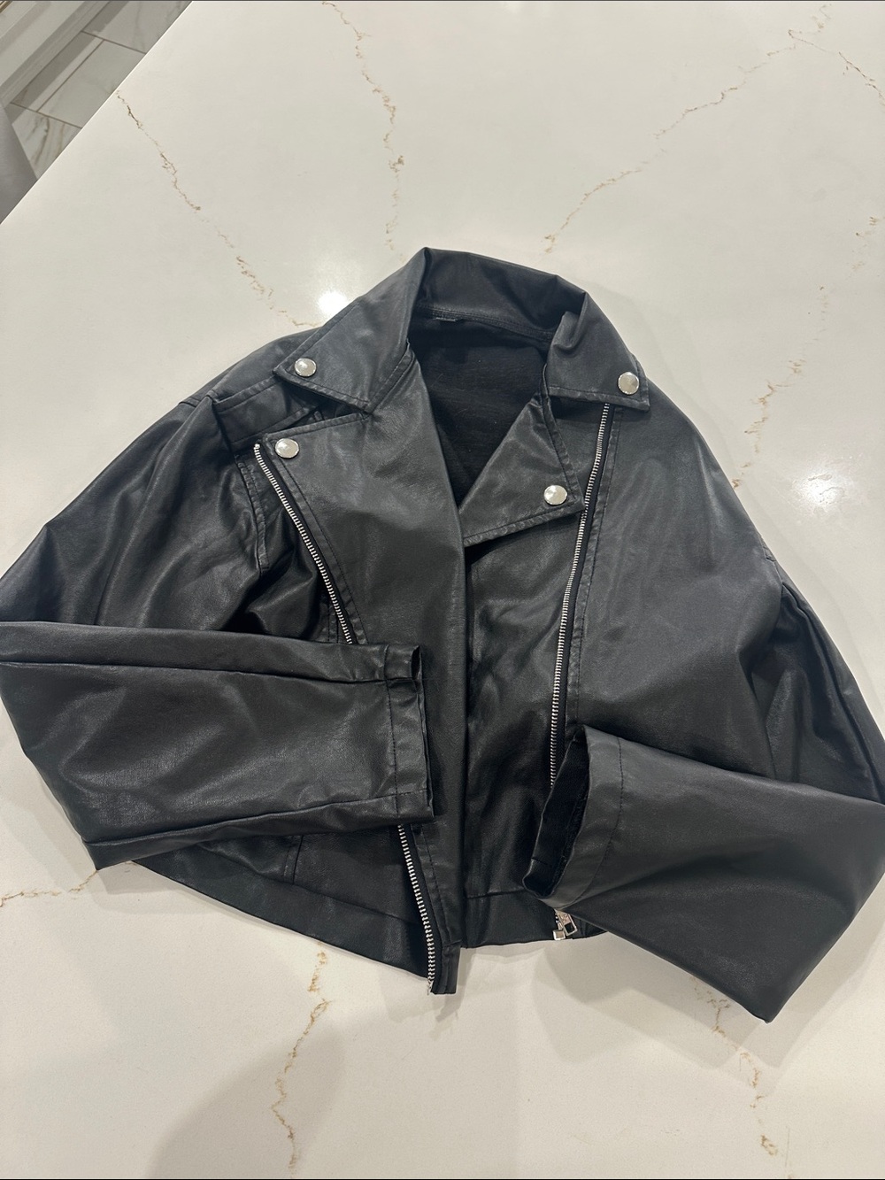 Faux leather Black jacket